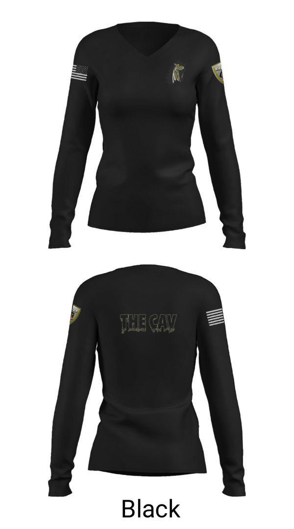 Women's Long Sleeve Vneck Shirt, Eastern Panhandle Cavalry, Football, Teamtime, Team time, sublimation, custom sports apparel, team uniforms, spirit wear, spiritwear, sports uniforms, custom shirts, team store, custom team store, fundraiser sports, apparel fundraiser
