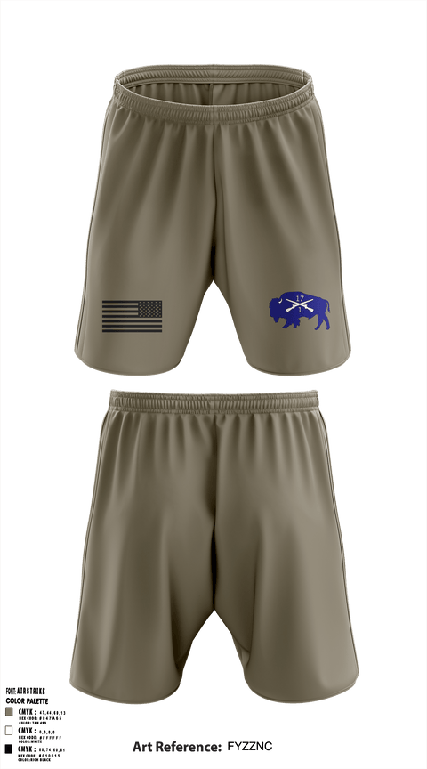 Athletic Shorts With Pockets, 1-17 Infantry Regiment, Army, Teamtime, Team time, sublimation, custom sports apparel, team uniforms, spirit wear, spiritwear, sports uniforms, custom shirts, team store, custom team store, fundraiser sports, apparel fundraiser
