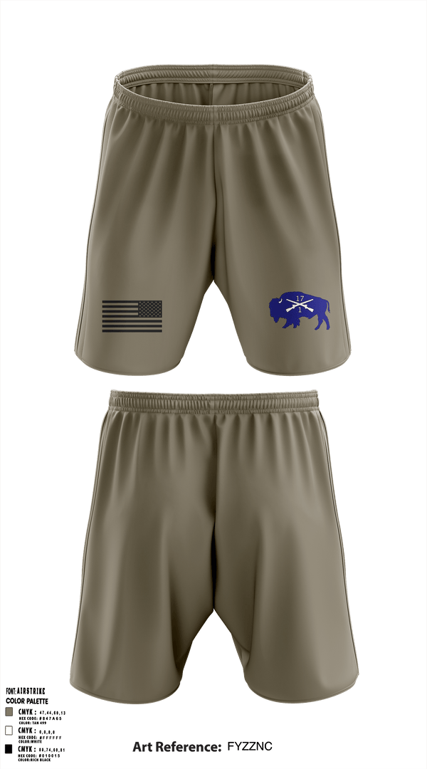 Athletic Shorts With Pockets, 1-17 Infantry Regiment, Army, Teamtime, Team time, sublimation, custom sports apparel, team uniforms, spirit wear, spiritwear, sports uniforms, custom shirts, team store, custom team store, fundraiser sports, apparel fundraiser