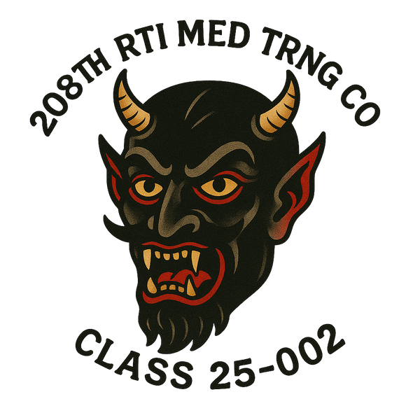 208th RTI MED TRNG CO Class 25-002 54968999 Stainless Steel Water Bottle with a Straw Lid