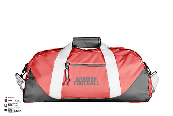 Duffle Bag, Raiders, Football, Teamtime, Team time, sublimation, custom sports apparel, team uniforms, spirit wear, spiritwear, sports uniforms, custom shirts, team store, custom team store, fundraiser sports, apparel fundraiser