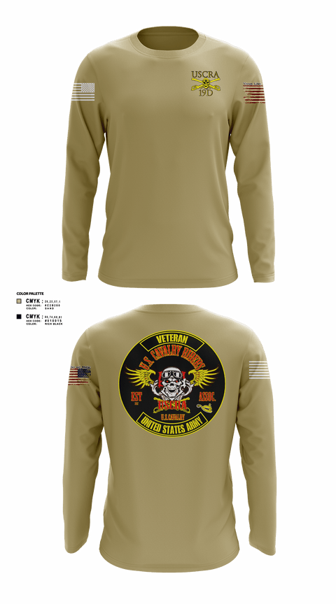 Long Sleeve Performance Shirt, US Cavalry Riders, Army, Teamtime, Team time, sublimation, custom sports apparel, team uniforms, spirit wear, spiritwear, sports uniforms, custom shirts, team store, custom team store, fundraiser sports, apparel fundraiser