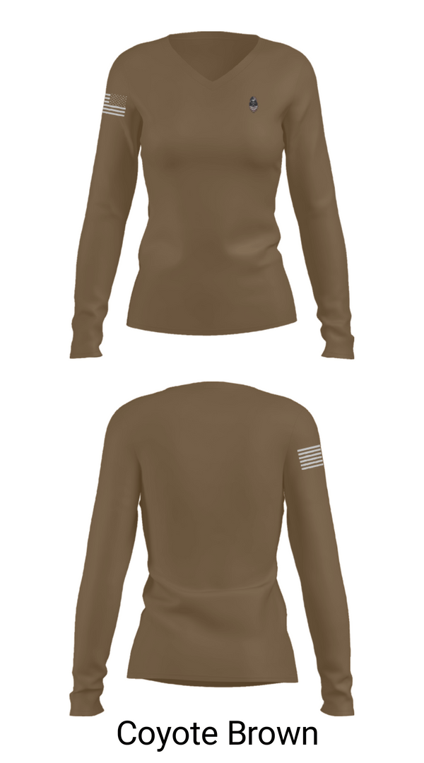 Women's Long Sleeve Vneck Shirt, 56th SOF CBRN Company, Army, Teamtime, Team time, sublimation, custom sports apparel, team uniforms, spirit wear, spiritwear, sports uniforms, custom shirts, team store, custom team store, fundraiser sports, apparel fundraiser