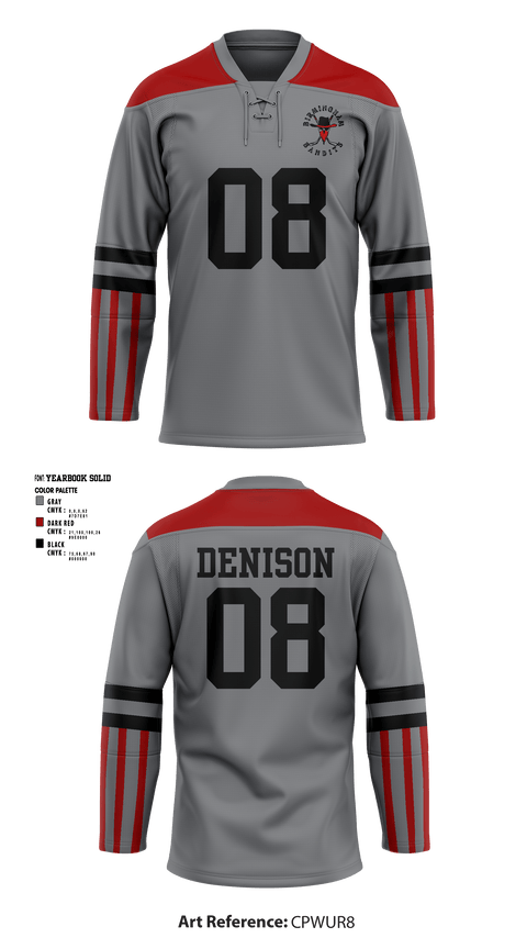 Hockey Jersey, Birmingham Bandits, Ice Hockey, Teamtime, Team time, sublimation, custom sports apparel, team uniforms, spirit wear, spiritwear, sports uniforms, custom shirts, team store, custom team store, fundraiser sports, apparel fundraiser