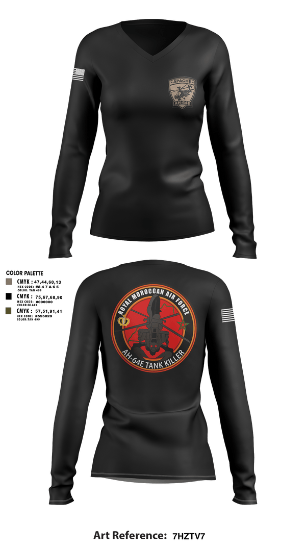 Women's Long Sleeve Vneck Shirt, 8 BAFRA, Air Force, Teamtime, Team time, sublimation, custom sports apparel, team uniforms, spirit wear, spiritwear, sports uniforms, custom shirts, team store, custom team store, fundraiser sports, apparel fundraiser