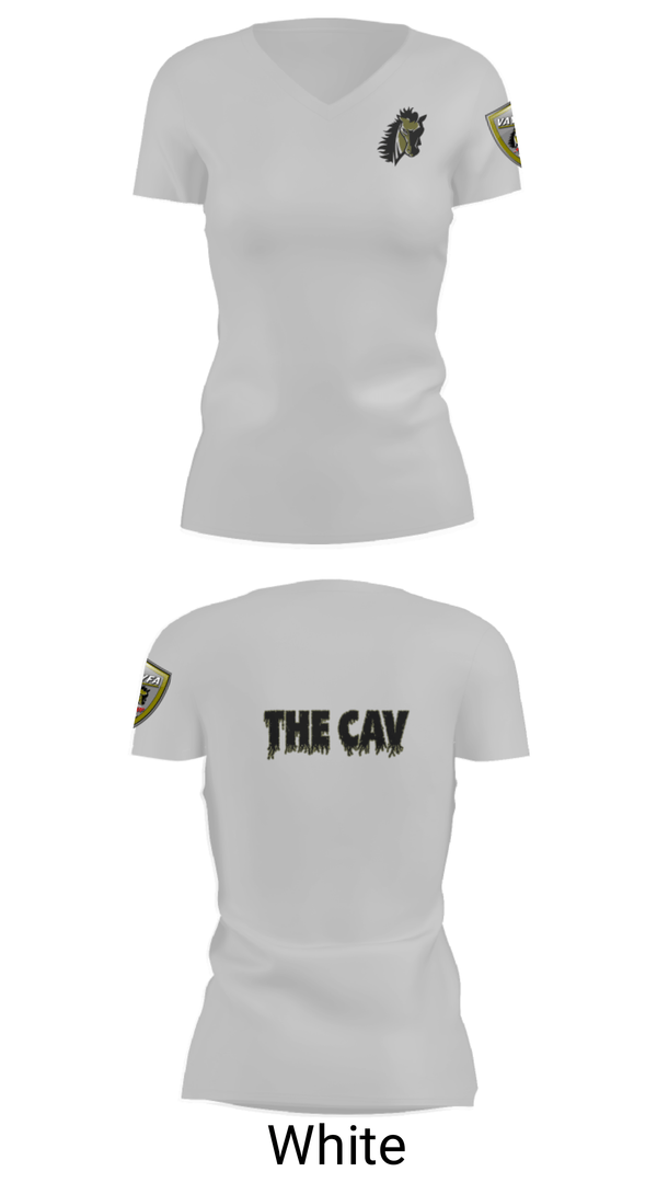 Women's Short Sleeve Vneck Shirt, Eastern Panhandle Cavalry, Football, Teamtime, Team time, sublimation, custom sports apparel, team uniforms, spirit wear, spiritwear, sports uniforms, custom shirts, team store, custom team store, fundraiser sports, apparel fundraiser