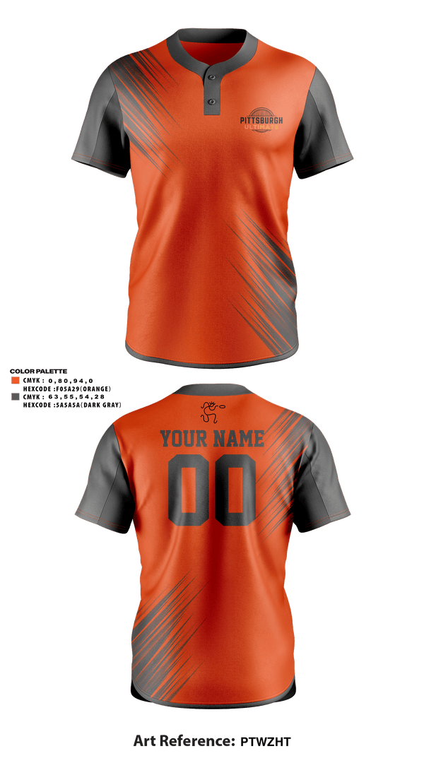 Two Button Softball Jersey, Pittsburgh Ultimate, Spirit Store, Teamtime, Team time, sublimation, custom sports apparel, team uniforms, spirit wear, spiritwear, sports uniforms, custom shirts, team store, custom team store, fundraiser sports, apparel fundraiser