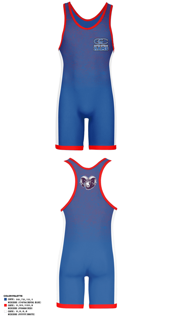 Wrestling Singlet, Greene Central Rams, Wrestling, Teamtime, Team time, sublimation, custom sports apparel, team uniforms, spirit wear, spiritwear, sports uniforms, custom shirts, team store, custom team store, fundraiser sports, apparel fundraiser