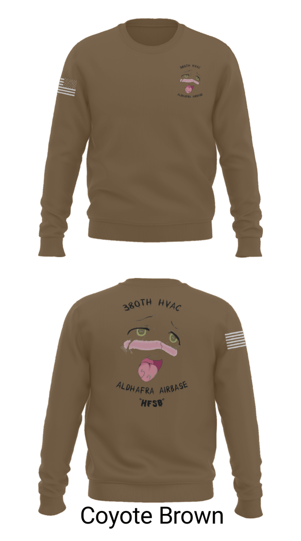 Crew Neck Sweatshirt, 380th HVAC, , Teamtime, Team time, sublimation, custom sports apparel, team uniforms, spirit wear, spiritwear, sports uniforms, custom shirts, team store, custom team store, fundraiser sports, apparel fundraiser