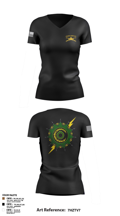 Women's Short Sleeve Vneck Shirt, Chaos Company, Army, Teamtime, Team time, sublimation, custom sports apparel, team uniforms, spirit wear, spiritwear, sports uniforms, custom shirts, team store, custom team store, fundraiser sports, apparel fundraiser
