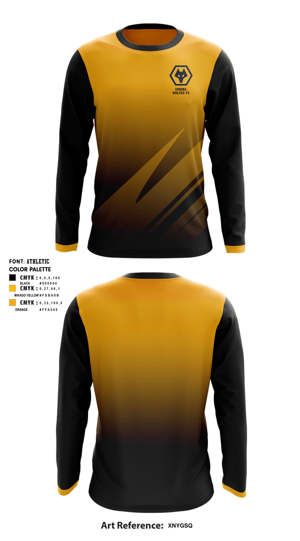 Long Sleeve Performance Shirt, Corona wolves fc, Men's Soccer, Teamtime, Team time, sublimation, custom sports apparel, team uniforms, spirit wear, spiritwear, sports uniforms, custom shirts, team store, custom team store, fundraiser sports, apparel fundraiser
