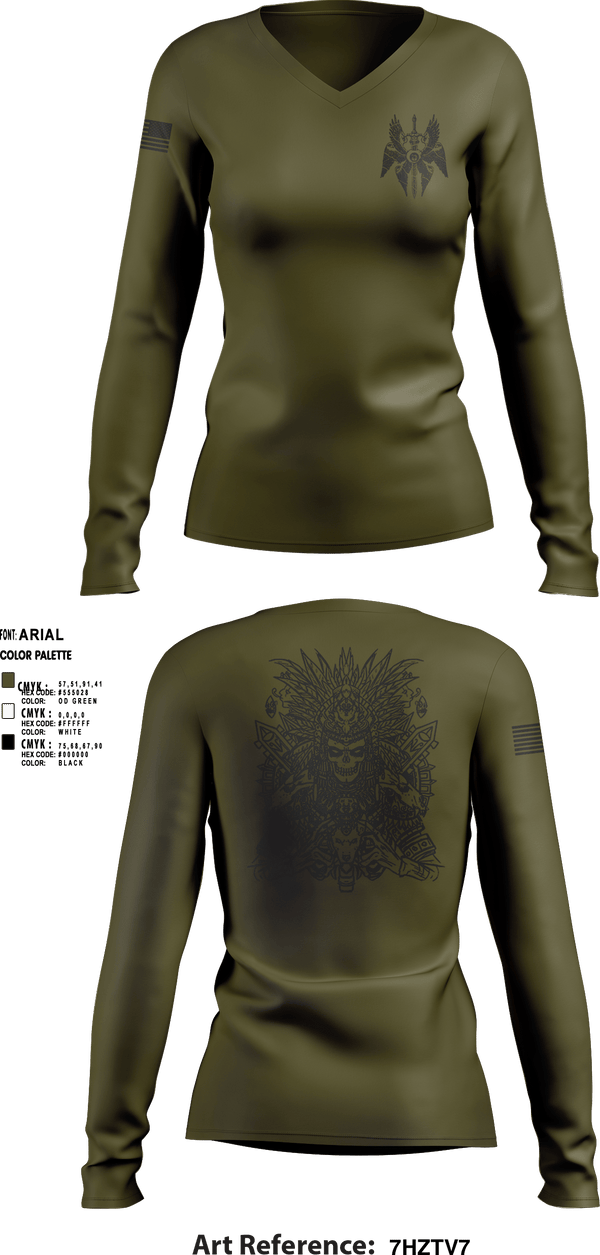 Women's Long Sleeve Vneck Shirt, Wardogs, Army, Teamtime, Team time, sublimation, custom sports apparel, team uniforms, spirit wear, spiritwear, sports uniforms, custom shirts, team store, custom team store, fundraiser sports, apparel fundraiser