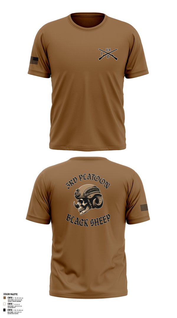 Short Sleeve Performance Shirt, 3rd PLT Black Sheep, Army, Teamtime, Team time, sublimation, custom sports apparel, team uniforms, spirit wear, spiritwear, sports uniforms, custom shirts, team store, custom team store, fundraiser sports, apparel fundraiser