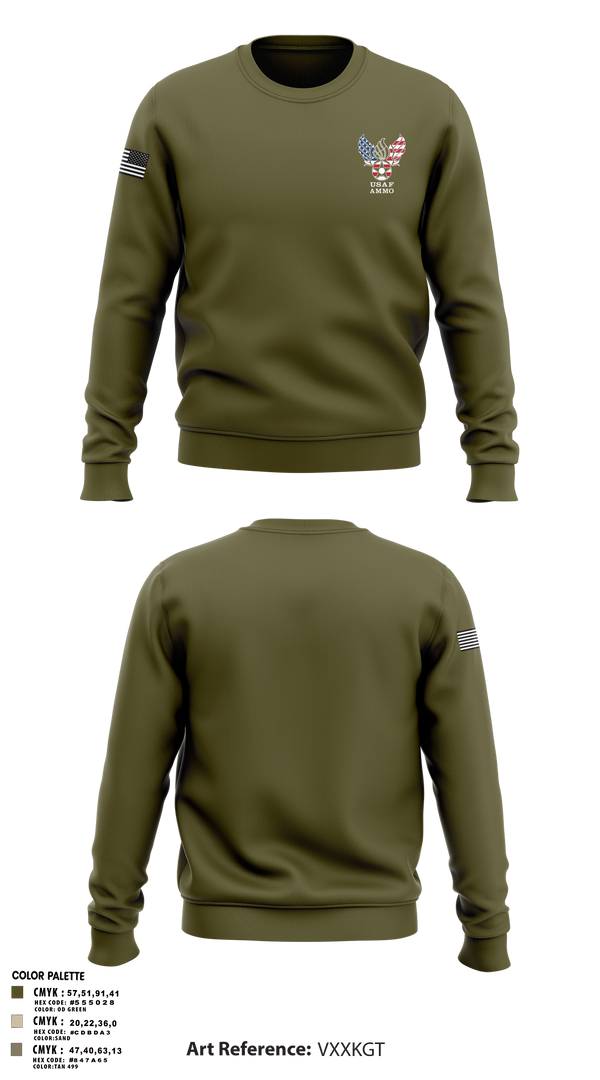 Crew Neck Sweatshirt, , Air Force, Teamtime, Team time, sublimation, custom sports apparel, team uniforms, spirit wear, spiritwear, sports uniforms, custom shirts, team store, custom team store, fundraiser sports, apparel fundraiser