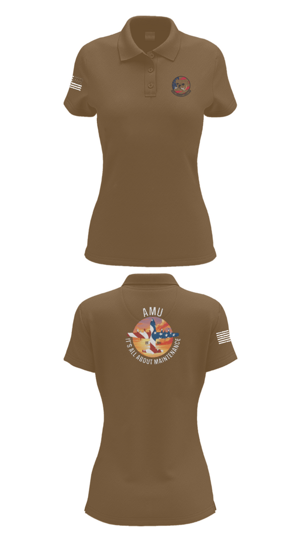 Women's Short Sleeve Performance Polo, 910th AMU, Air Force, Teamtime, Team time, sublimation, custom sports apparel, team uniforms, spirit wear, spiritwear, sports uniforms, custom shirts, team store, custom team store, fundraiser sports, apparel fundraiser