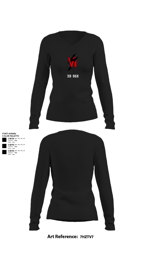 Women's Long Sleeve Vneck Shirt, 3d SGX, Marines, Teamtime, Team time, sublimation, custom sports apparel, team uniforms, spirit wear, spiritwear, sports uniforms, custom shirts, team store, custom team store, fundraiser sports, apparel fundraiser