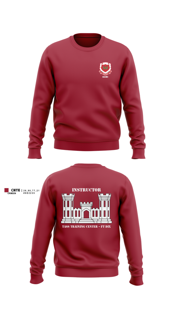 Crew Neck Sweatshirt, 80th TC, TTC-Dix, Army, Teamtime, Team time, sublimation, custom sports apparel, team uniforms, spirit wear, spiritwear, sports uniforms, custom shirts, team store, custom team store, fundraiser sports, apparel fundraiser