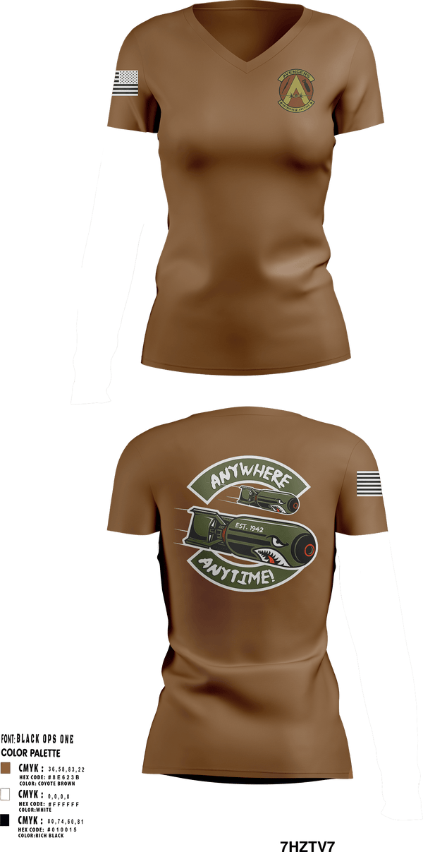 Women's Short Sleeve Vneck Shirt, 340th Flying Training Group, Air Force, Teamtime, Team time, sublimation, custom sports apparel, team uniforms, spirit wear, spiritwear, sports uniforms, custom shirts, team store, custom team store, fundraiser sports, apparel fundraiser