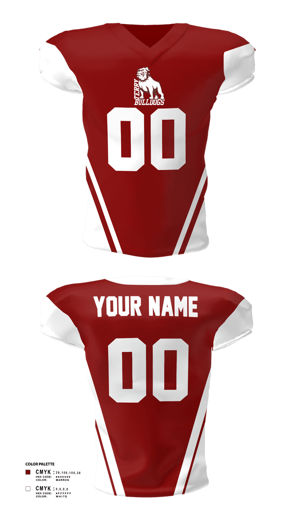 Football Jersey, Bulldogs, Football, Teamtime, Team time, sublimation, custom sports apparel, team uniforms, spirit wear, spiritwear, sports uniforms, custom shirts, team store, custom team store, fundraiser sports, apparel fundraiser
