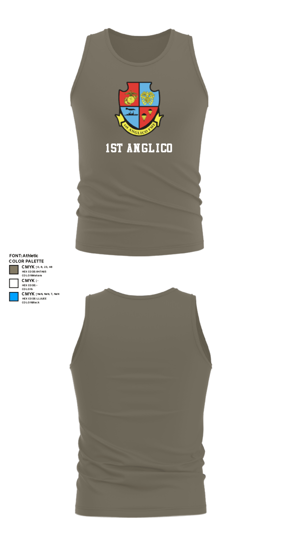 Tank Top, 1st Anglico, , Teamtime, Team time, sublimation, custom sports apparel, team uniforms, spirit wear, spiritwear, sports uniforms, custom shirts, team store, custom team store, fundraiser sports, apparel fundraiser