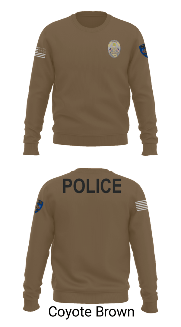 Crew Neck Sweatshirt, Miami Police Department, Police, Teamtime, Team time, sublimation, custom sports apparel, team uniforms, spirit wear, spiritwear, sports uniforms, custom shirts, team store, custom team store, fundraiser sports, apparel fundraiser