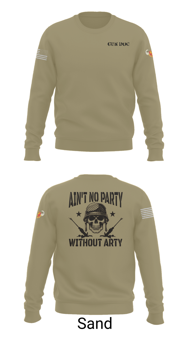 Crew Neck Sweatshirt, 1-320th FA, Fox Battery, , Teamtime, Team time, sublimation, custom sports apparel, team uniforms, spirit wear, spiritwear, sports uniforms, custom shirts, team store, custom team store, fundraiser sports, apparel fundraiser