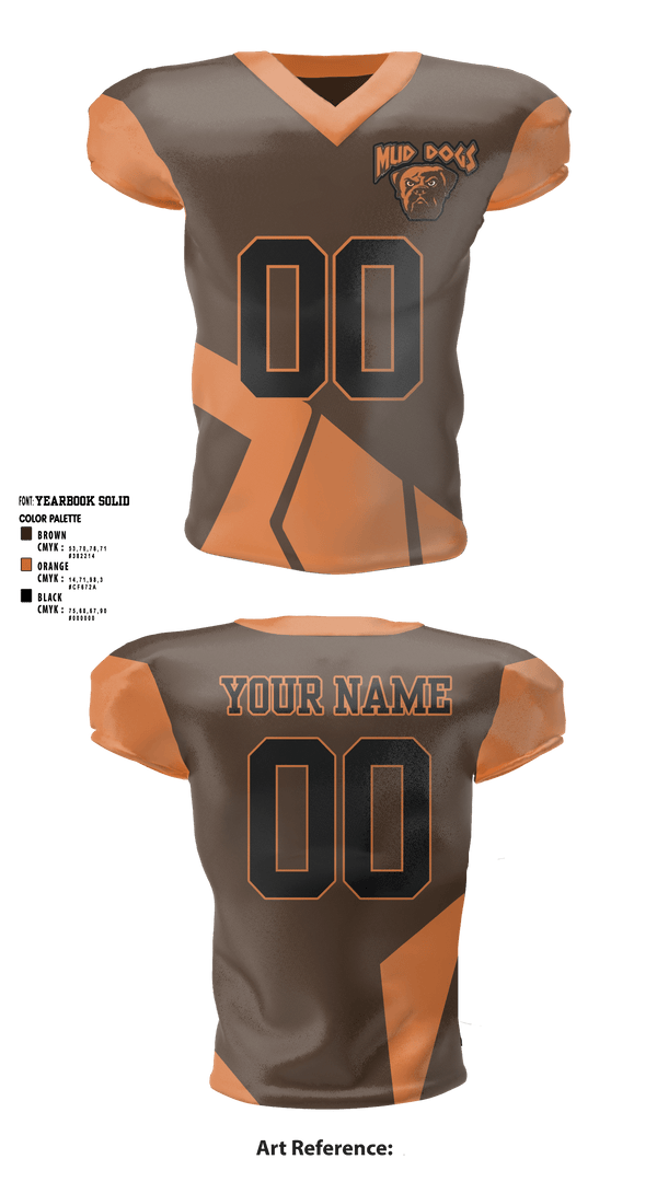 Football Jersey, Mud dogs, Football, Teamtime, Team time, sublimation, custom sports apparel, team uniforms, spirit wear, spiritwear, sports uniforms, custom shirts, team store, custom team store, fundraiser sports, apparel fundraiser