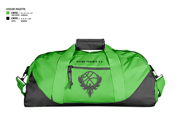 Duffle Bag, Rising Phoenix S.A., Men's Basketball, Teamtime, Team time, sublimation, custom sports apparel, team uniforms, spirit wear, spiritwear, sports uniforms, custom shirts, team store, custom team store, fundraiser sports, apparel fundraiser
