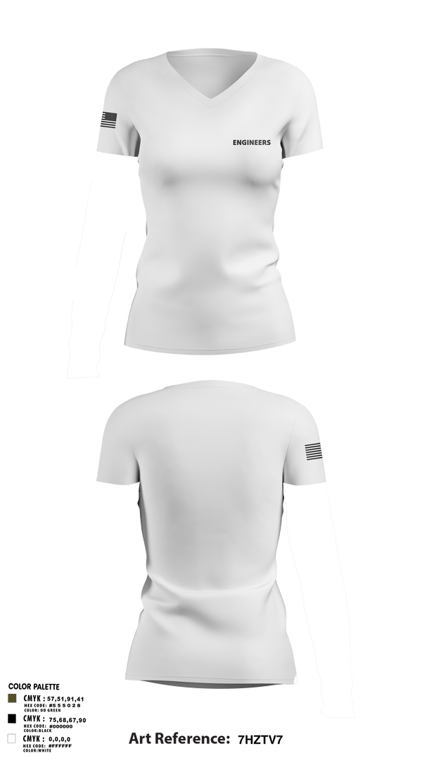 Women's Short Sleeve Vneck Shirt, Engineers, Marines, Teamtime, Team time, sublimation, custom sports apparel, team uniforms, spirit wear, spiritwear, sports uniforms, custom shirts, team store, custom team store, fundraiser sports, apparel fundraiser