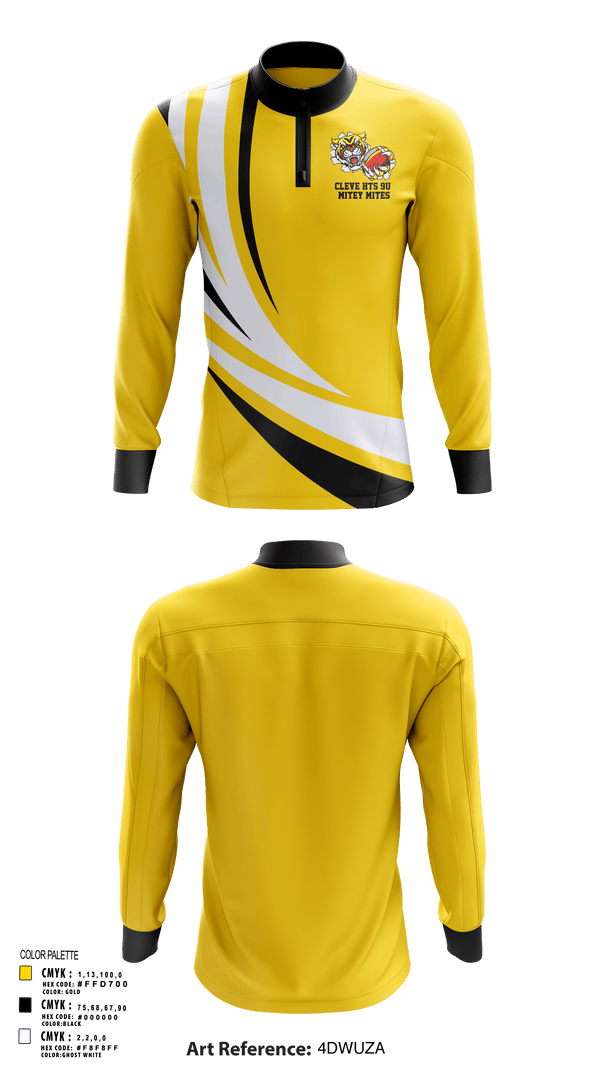 Quarter Zip Jacket, Cleve hts 9U Mitey Mites, Football, Teamtime, Team time, sublimation, custom sports apparel, team uniforms, spirit wear, spiritwear, sports uniforms, custom shirts, team store, custom team store, fundraiser sports, apparel fundraiser