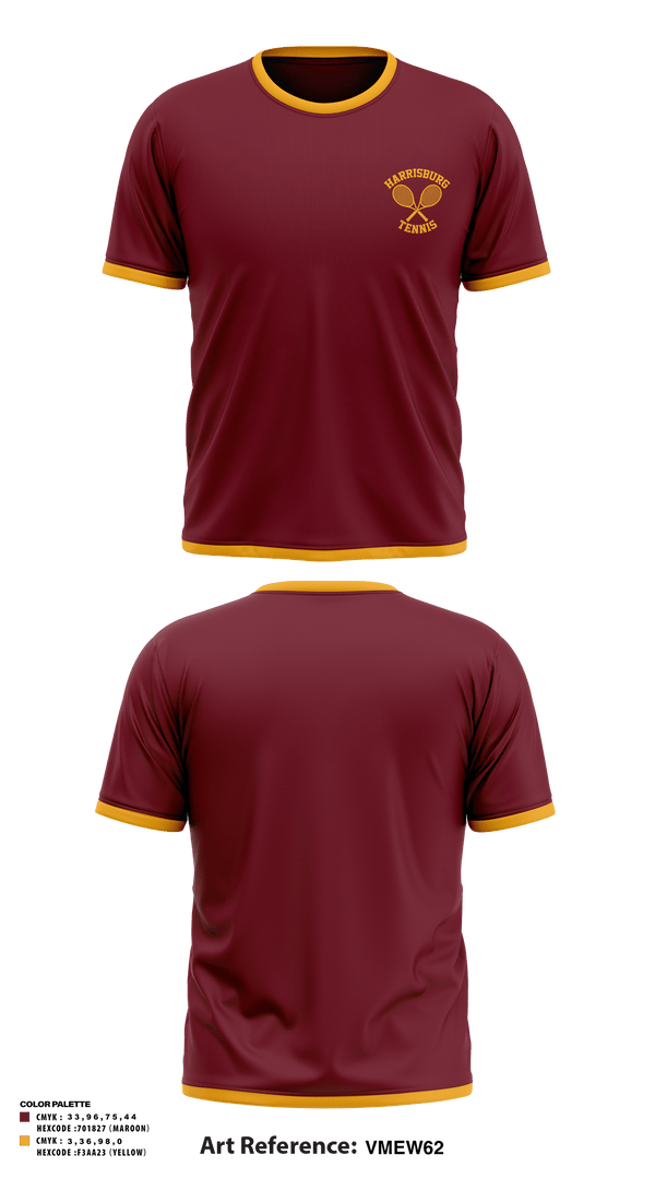 Short Sleeve Performance Shirt, Harrisburg High School Tennis, Tennis, Teamtime, Team time, sublimation, custom sports apparel, team uniforms, spirit wear, spiritwear, sports uniforms, custom shirts, team store, custom team store, fundraiser sports, apparel fundraiser