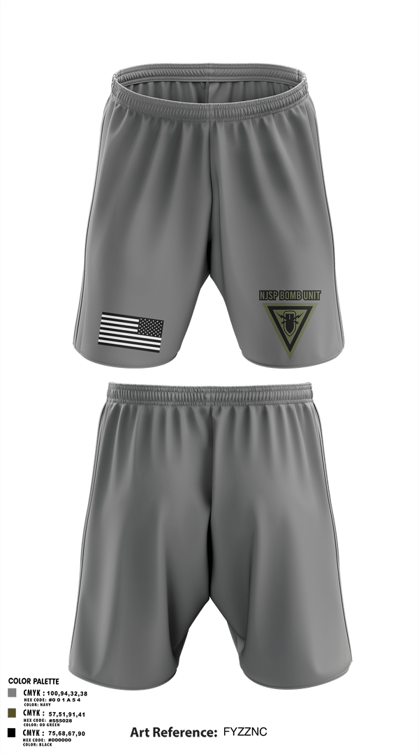 Athletic Shorts With Pockets, NJSP BOMB UNIT, , Teamtime, Team time, sublimation, custom sports apparel, team uniforms, spirit wear, spiritwear, sports uniforms, custom shirts, team store, custom team store, fundraiser sports, apparel fundraiser