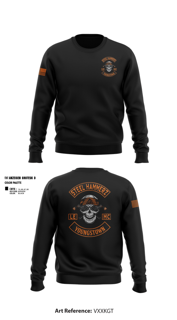 Crew Neck Sweatshirt, Yougstown Steel hammerz, Police, Teamtime, Team time, sublimation, custom sports apparel, team uniforms, spirit wear, spiritwear, sports uniforms, custom shirts, team store, custom team store, fundraiser sports, apparel fundraiser