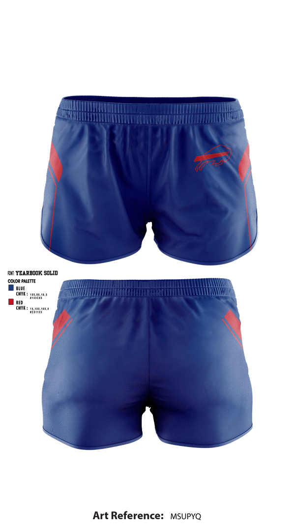 Women's Shorts, Keystone Bills Football and Cheer, Football, Teamtime, Team time, sublimation, custom sports apparel, team uniforms, spirit wear, spiritwear, sports uniforms, custom shirts, team store, custom team store, fundraiser sports, apparel fundraiser