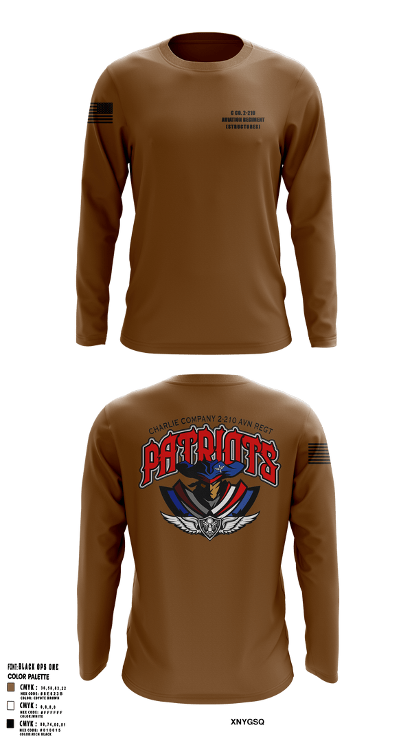 Long Sleeve Performance Shirt, C Co. 2-210 Aviation Regiment (Structures), , Teamtime, Team time, sublimation, custom sports apparel, team uniforms, spirit wear, spiritwear, sports uniforms, custom shirts, team store, custom team store, fundraiser sports, apparel fundraiser