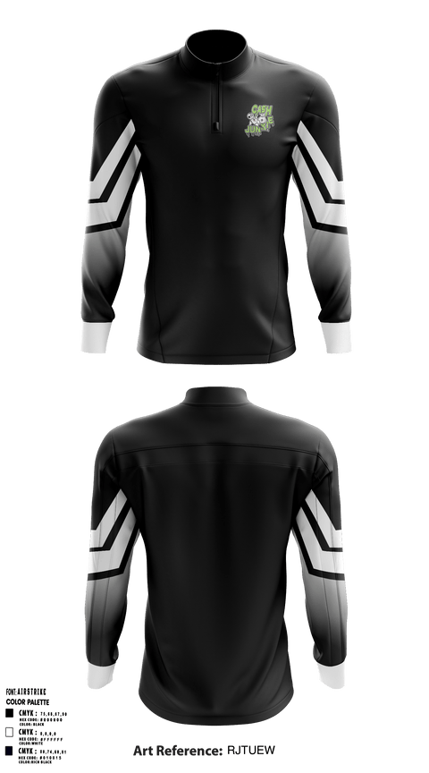 Quarter Zip Jacket, Cash Junkies Elite, Men's Basketball, Teamtime, Team time, sublimation, custom sports apparel, team uniforms, spirit wear, spiritwear, sports uniforms, custom shirts, team store, custom team store, fundraiser sports, apparel fundraiser