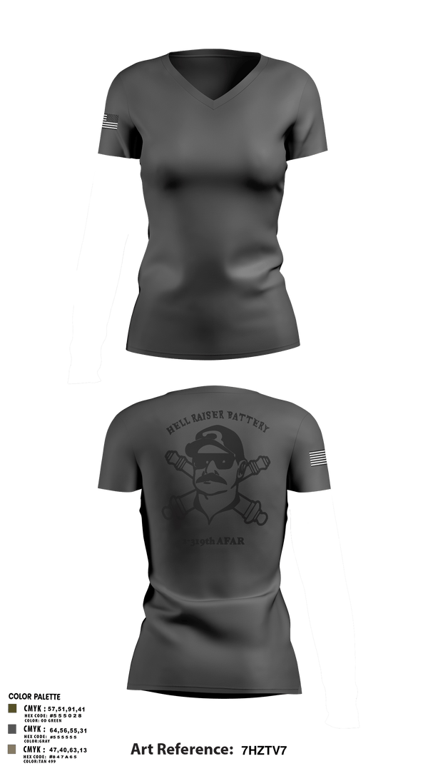 Women's Short Sleeve Vneck Shirt, HHB 2-319 AFAR, Army, Teamtime, Team time, sublimation, custom sports apparel, team uniforms, spirit wear, spiritwear, sports uniforms, custom shirts, team store, custom team store, fundraiser sports, apparel fundraiser