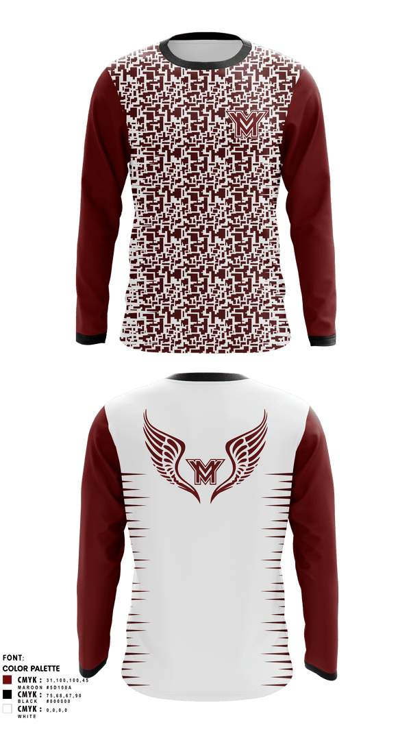 Long Sleeve Performance Shirt, Mount vernon, Track & Field, Teamtime, Team time, sublimation, custom sports apparel, team uniforms, spirit wear, spiritwear, sports uniforms, custom shirts, team store, custom team store, fundraiser sports, apparel fundraiser
