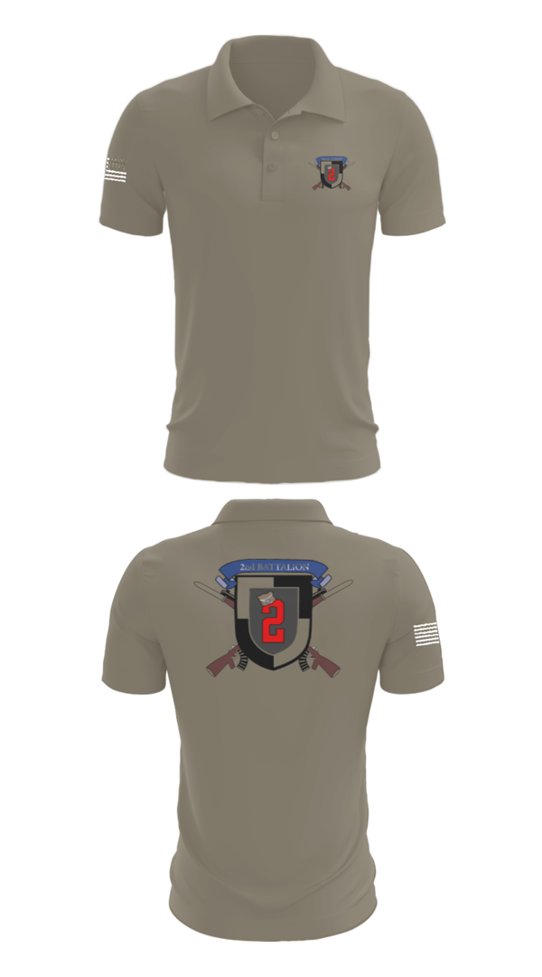 Short Sleeve Performance Polo, 2nd Battalion, Army, Teamtime, Team time, sublimation, custom sports apparel, team uniforms, spirit wear, spiritwear, sports uniforms, custom shirts, team store, custom team store, fundraiser sports, apparel fundraiser