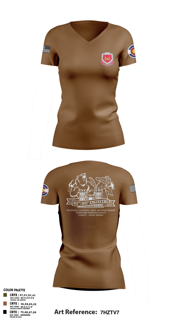 Women's Short Sleeve Vneck Shirt, 947th EVCC, , Teamtime, Team time, sublimation, custom sports apparel, team uniforms, spirit wear, spiritwear, sports uniforms, custom shirts, team store, custom team store, fundraiser sports, apparel fundraiser