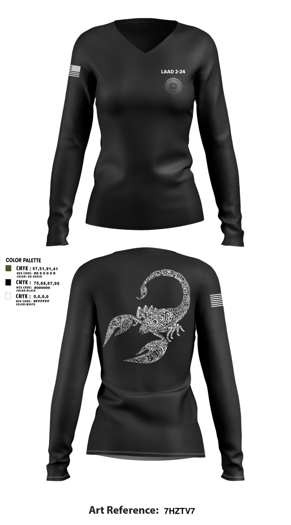 Women's Long Sleeve Vneck Shirt, Laad 2-24, Marines, Teamtime, Team time, sublimation, custom sports apparel, team uniforms, spirit wear, spiritwear, sports uniforms, custom shirts, team store, custom team store, fundraiser sports, apparel fundraiser