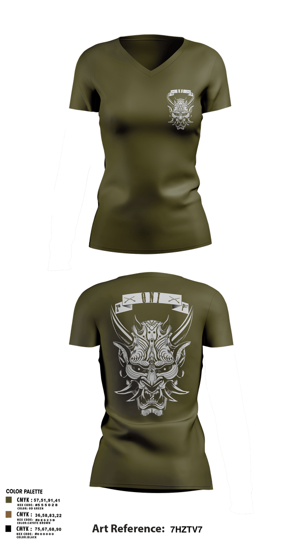 Women's Short Sleeve Vneck Shirt, 2ND PLATOON ONI, Army, Teamtime, Team time, sublimation, custom sports apparel, team uniforms, spirit wear, spiritwear, sports uniforms, custom shirts, team store, custom team store, fundraiser sports, apparel fundraiser