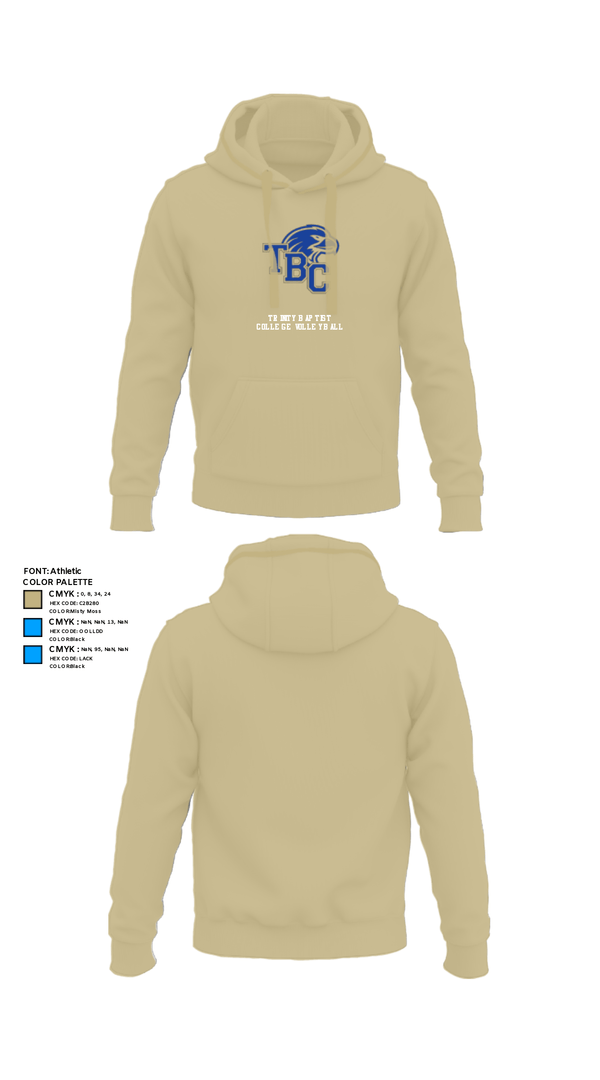 Hoodie, Trinity Baptist College Volleyball, Women's Volleyball, Teamtime, Team time, sublimation, custom sports apparel, team uniforms, spirit wear, spiritwear, sports uniforms, custom shirts, team store, custom team store, fundraiser sports, apparel fundraiser