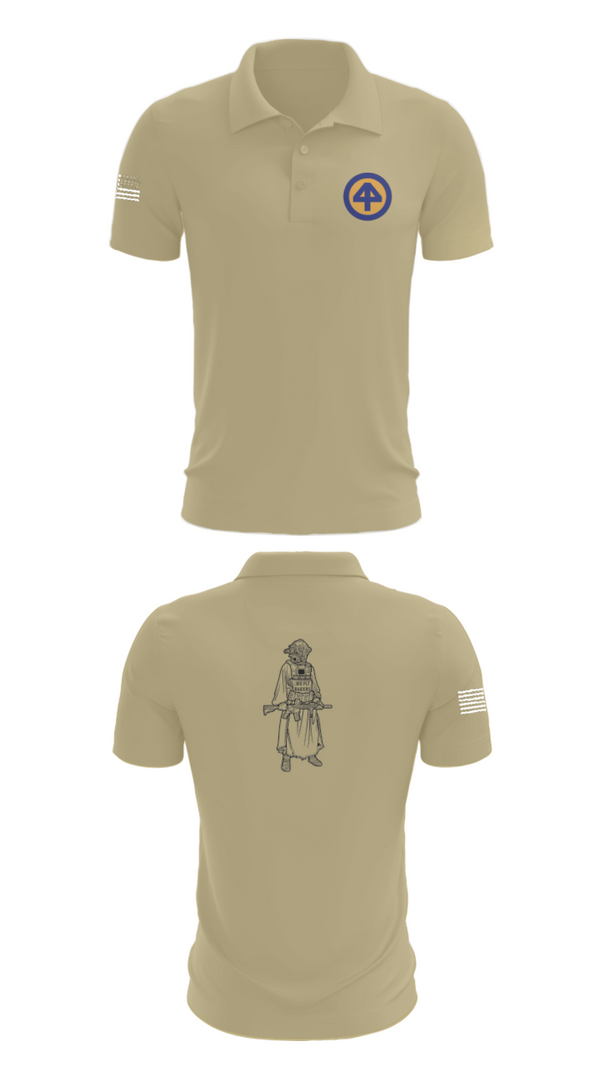 Short Sleeve Performance Polo, A Co 1/1-114thA Co 1-114th INF, Army, Teamtime, Team time, sublimation, custom sports apparel, team uniforms, spirit wear, spiritwear, sports uniforms, custom shirts, team store, custom team store, fundraiser sports, apparel fundraiser
