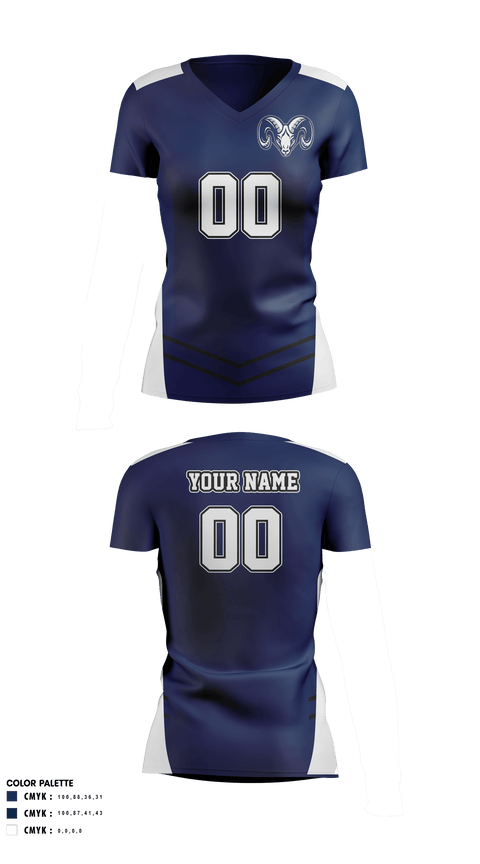 Women's Short Sleeve Vneck Shirt, Rochester Area High School Volleyball, Women's Volleyball, Teamtime, Team time, sublimation, custom sports apparel, team uniforms, spirit wear, spiritwear, sports uniforms, custom shirts, team store, custom team store, fundraiser sports, apparel fundraiser