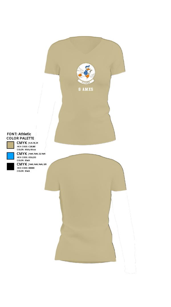 Women's Short Sleeve Vneck Shirt, 6 AMXS, Air Force, Teamtime, Team time, sublimation, custom sports apparel, team uniforms, spirit wear, spiritwear, sports uniforms, custom shirts, team store, custom team store, fundraiser sports, apparel fundraiser