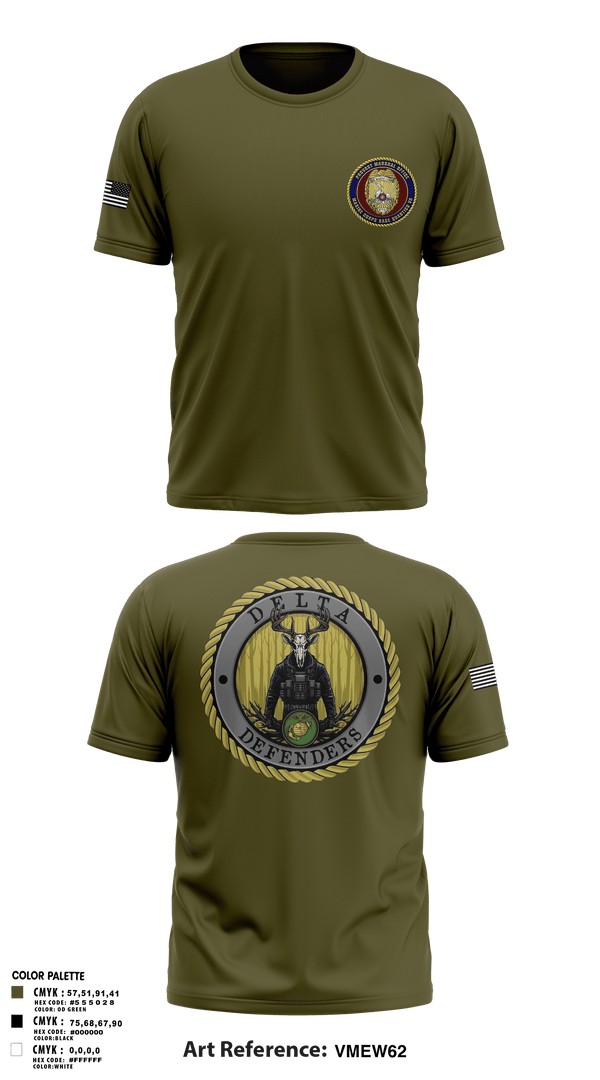Old School Cotton Feel Shirt, PMO Delta, Marines, Teamtime, Team time, sublimation, custom sports apparel, team uniforms, spirit wear, spiritwear, sports uniforms, custom shirts, team store, custom team store, fundraiser sports, apparel fundraiser