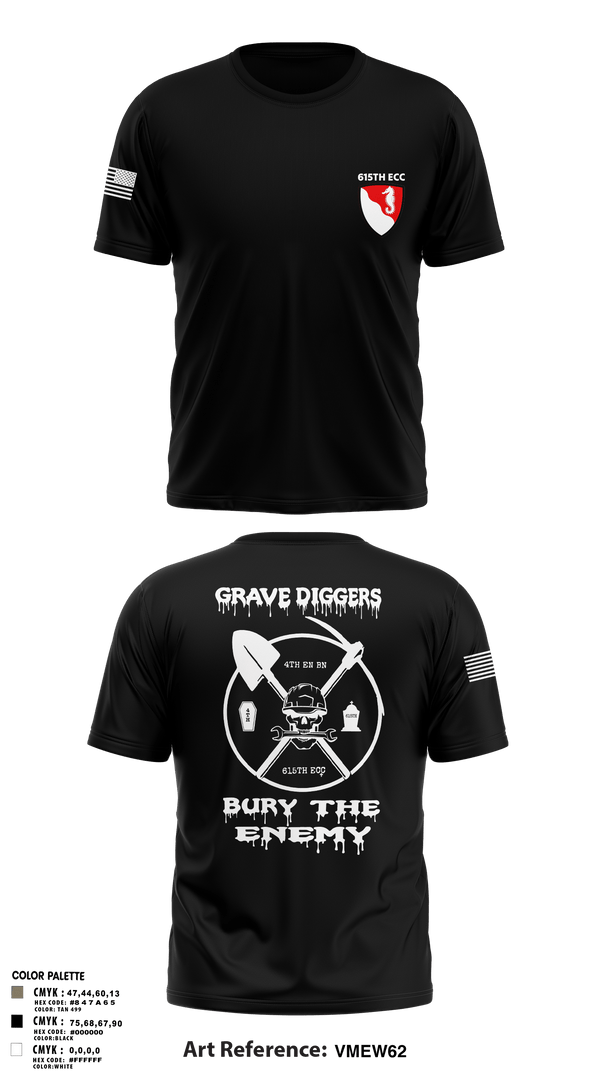Old School Cotton Feel Shirt, 615TH ECC, , Teamtime, Team time, sublimation, custom sports apparel, team uniforms, spirit wear, spiritwear, sports uniforms, custom shirts, team store, custom team store, fundraiser sports, apparel fundraiser