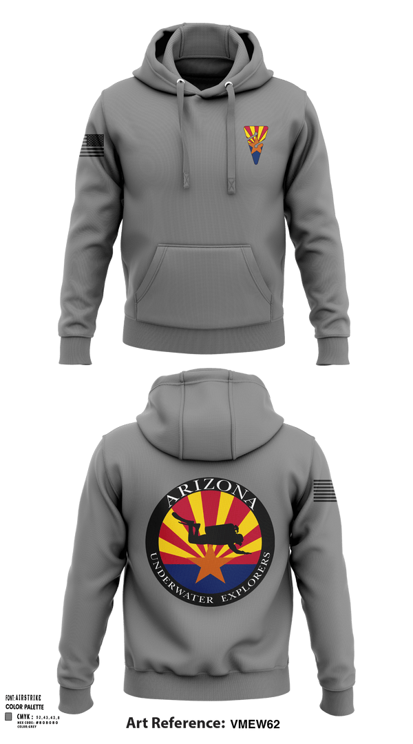 Hoodie, Arizona Underwater Explorers, Police, Teamtime, Team time, sublimation, custom sports apparel, team uniforms, spirit wear, spiritwear, sports uniforms, custom shirts, team store, custom team store, fundraiser sports, apparel fundraiser