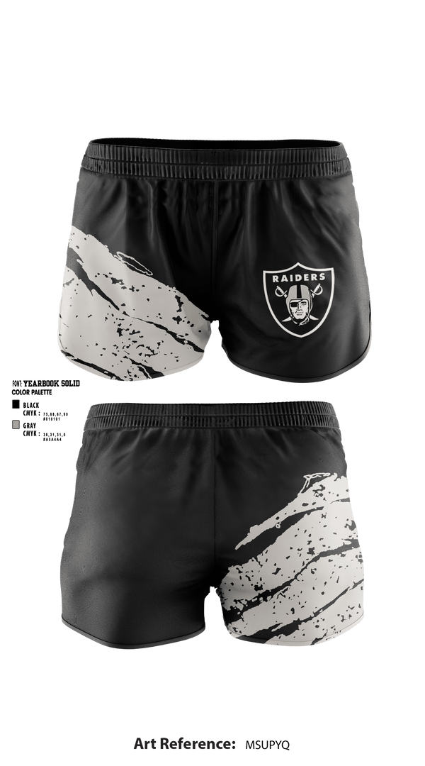 Women's Shorts, Drexel Hill Raiders, Spirit Store, Teamtime, Team time, sublimation, custom sports apparel, team uniforms, spirit wear, spiritwear, sports uniforms, custom shirts, team store, custom team store, fundraiser sports, apparel fundraiser